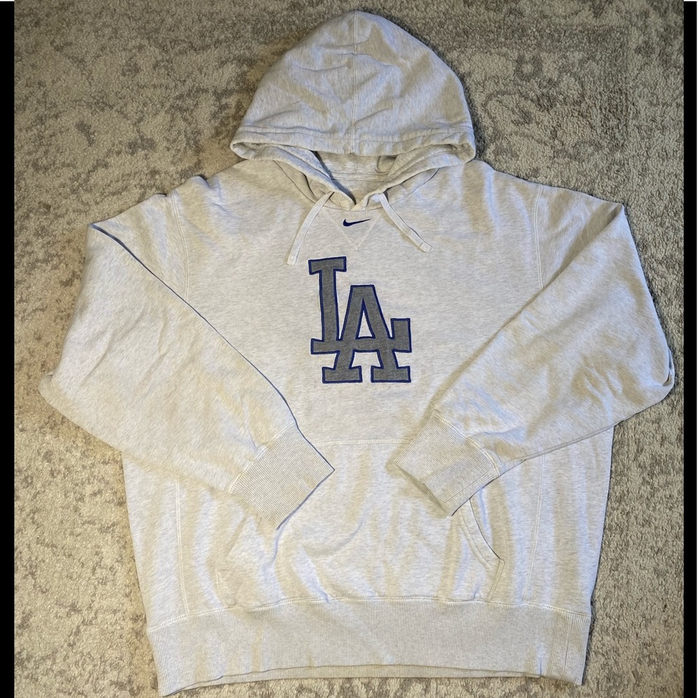 NIKE Hoodie L. A. Dodgers  Gray Sz XL
